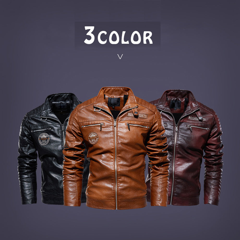 Veste en cuir Biker Forward pour hommes