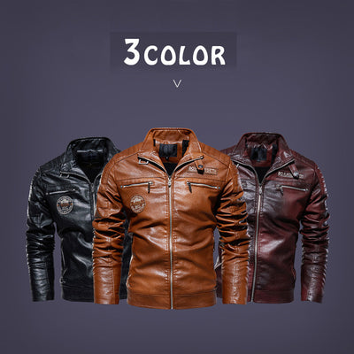 Veste en cuir Biker Forward pour hommes