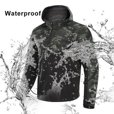 Racing Softshell Hooded Armored Jacket