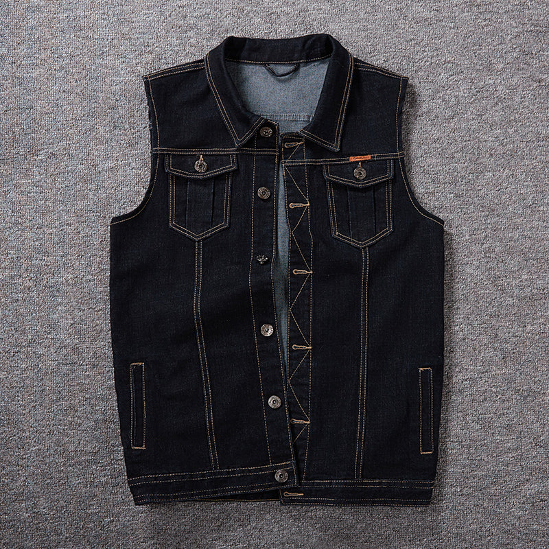 Gilet en jean grande taille pour hommes 经常缺货 下架