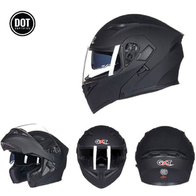 Casque de moto modulaire avec double visière