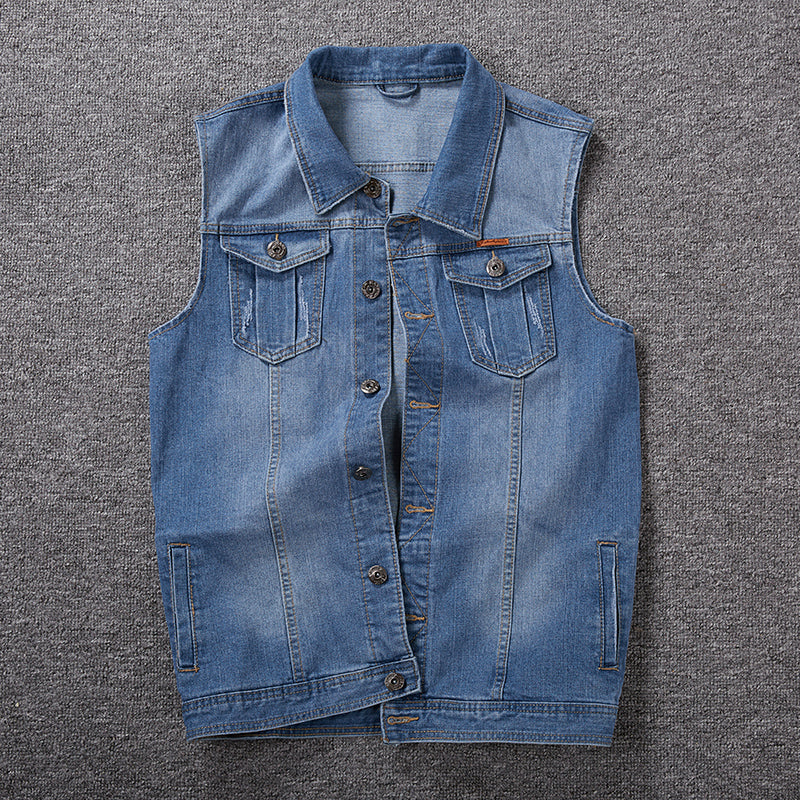 Gilet en jean grande taille pour hommes 经常缺货 下架
