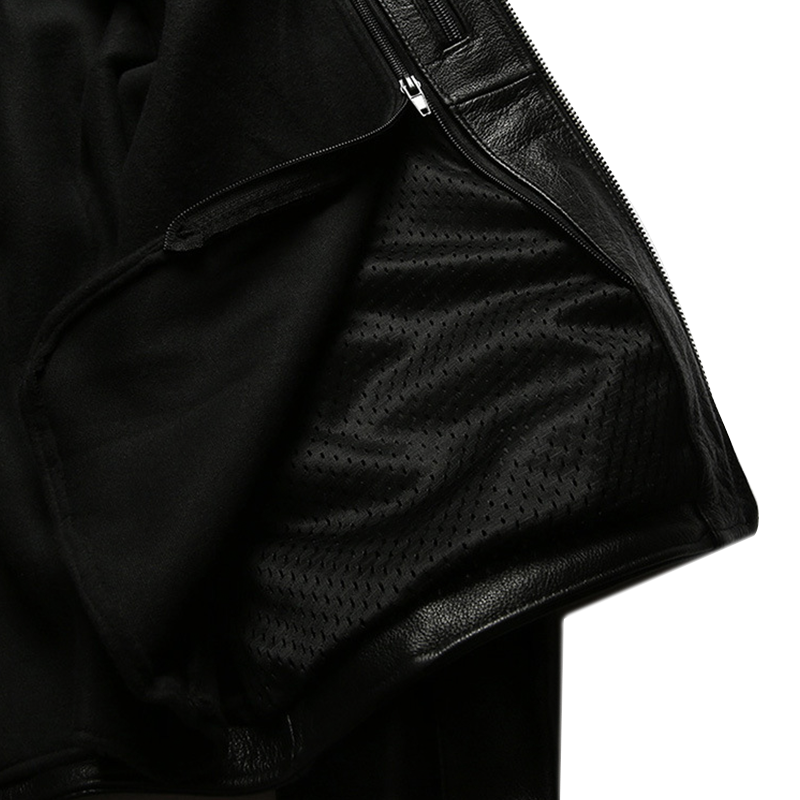 Veste de moto en cuir véritable Biker Forward