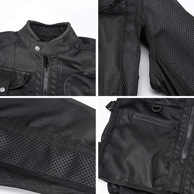 Veste blindée de moto en maille d'été