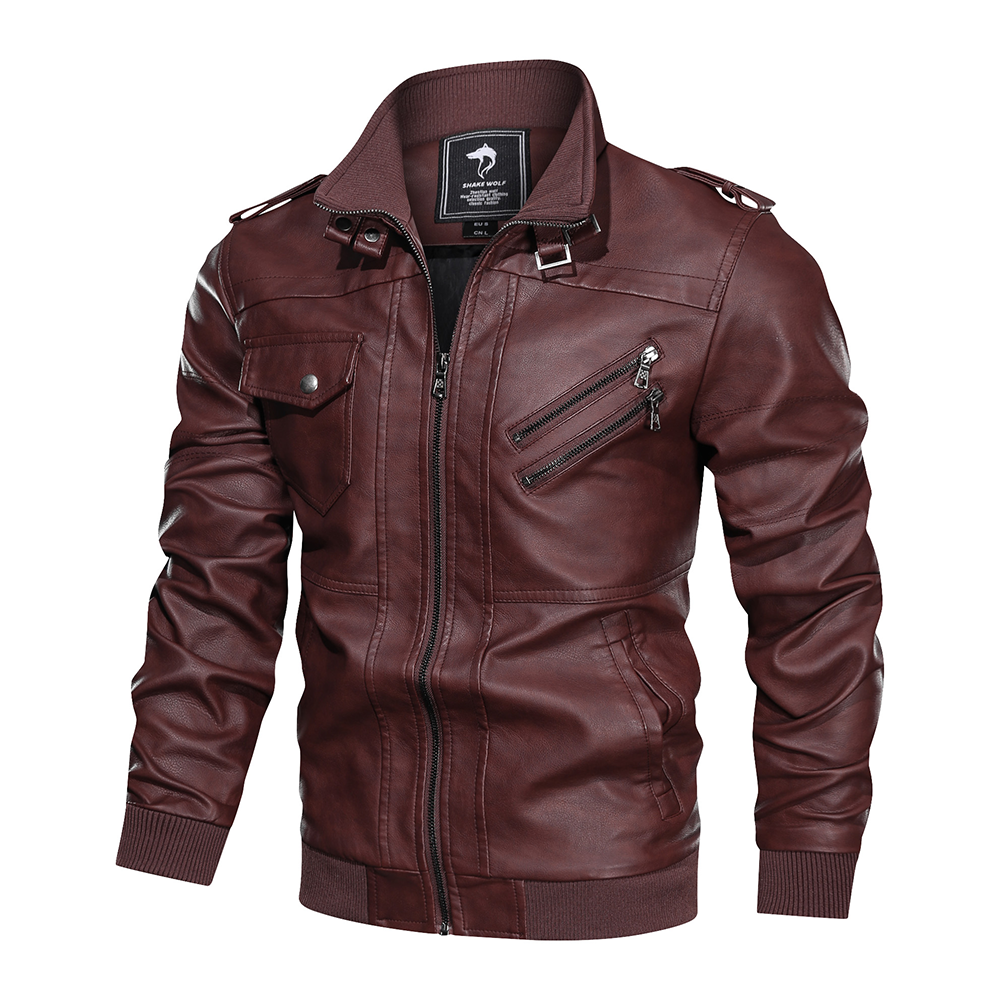 Biker Forward Veste de moto en cuir pour homme 