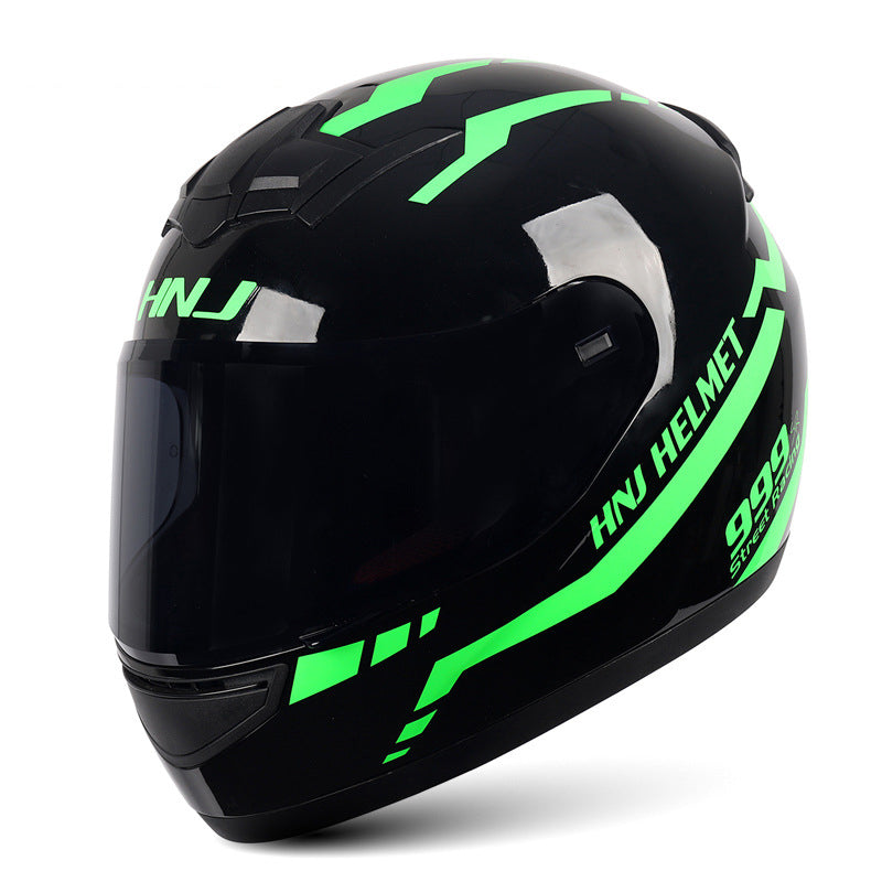 Casque de moto intégral avec cornes cool