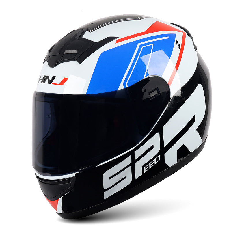 Casque de moto intégral avec cornes cool