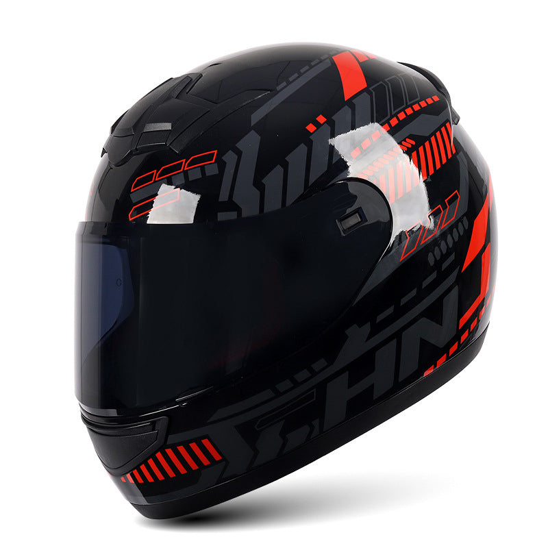 Casque de moto intégral avec cornes cool