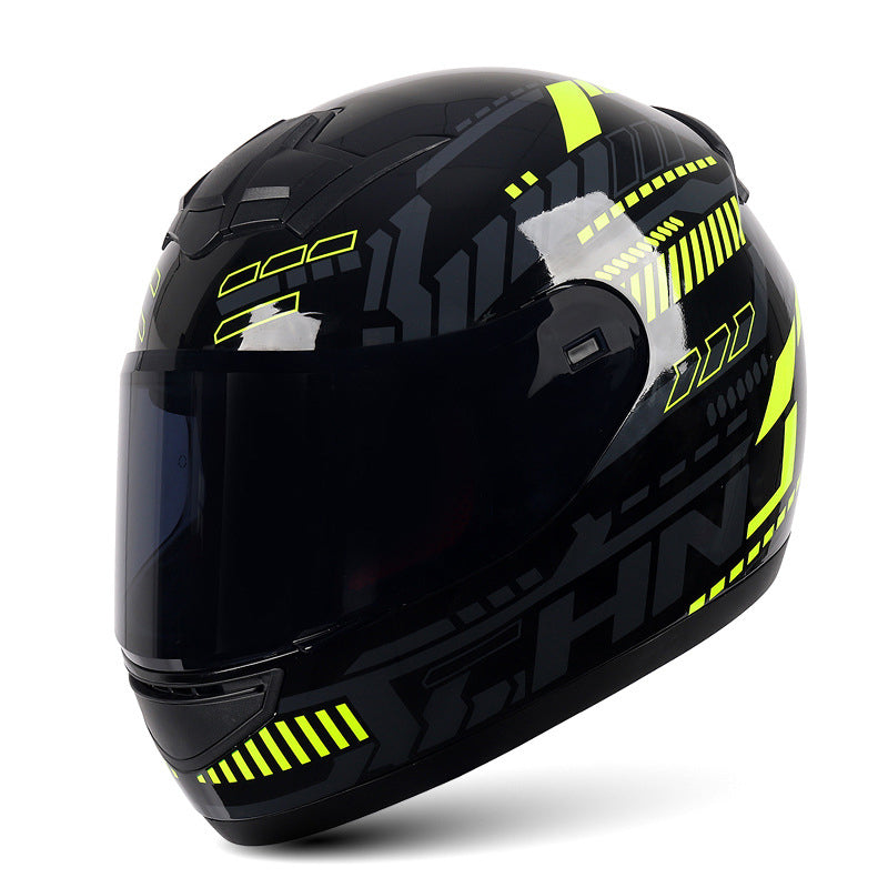 Casque de moto intégral avec cornes cool