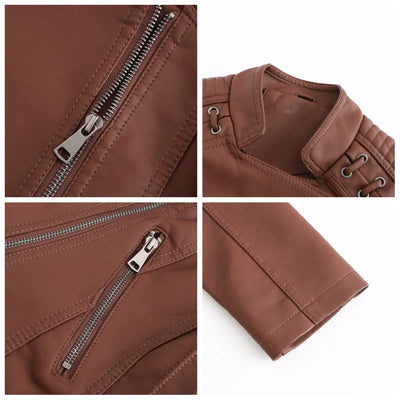 Slim Fit Moto Leather Jacket