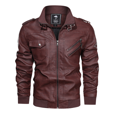 Biker Forward Veste de moto en cuir pour homme 