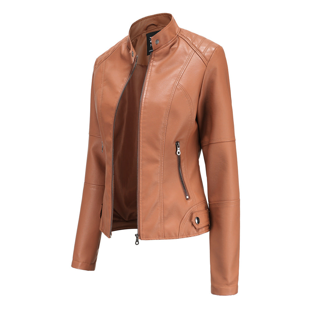 Veste en cuir de motard pour femmes