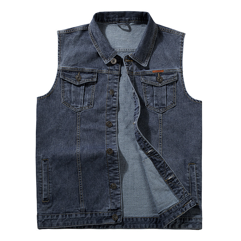 Gilet en jean grande taille pour hommes 经常缺货 下架