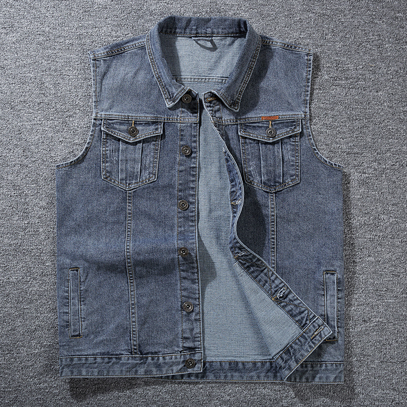Gilet en jean grande taille pour hommes 经常缺货 下架