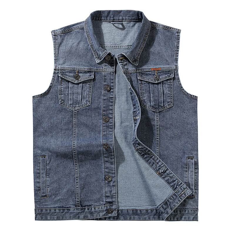 Gilet en jean grande taille pour hommes 经常缺货 下架