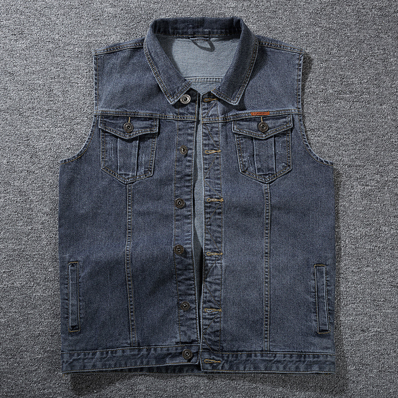 Gilet en jean grande taille pour hommes 经常缺货 下架