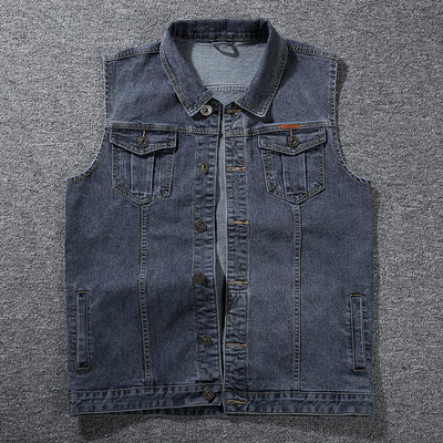 Gilet en jean grande taille pour hommes 经常缺货 下架