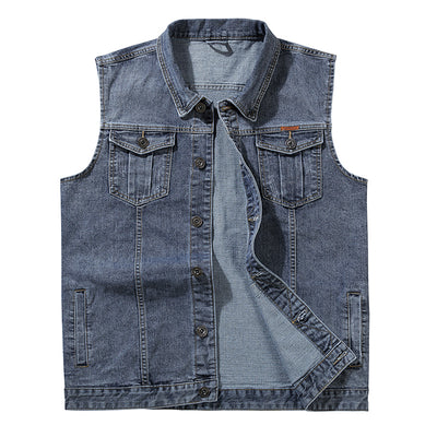 Gilet en jean grande taille pour hommes 经常缺货 下架