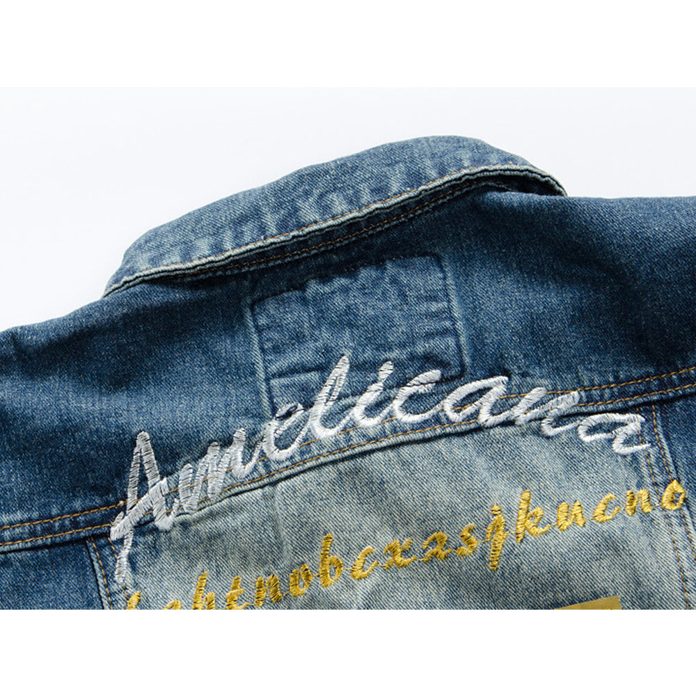 Motorcycle Lucky 7 Denim Vest