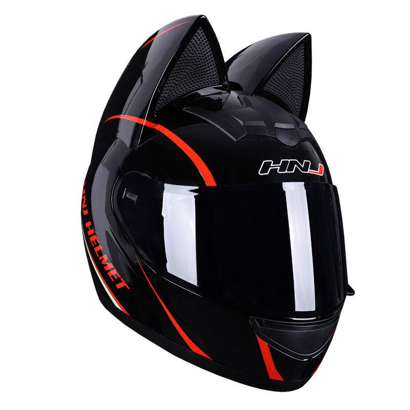 Women Cat Ears Motorcycle Helmet