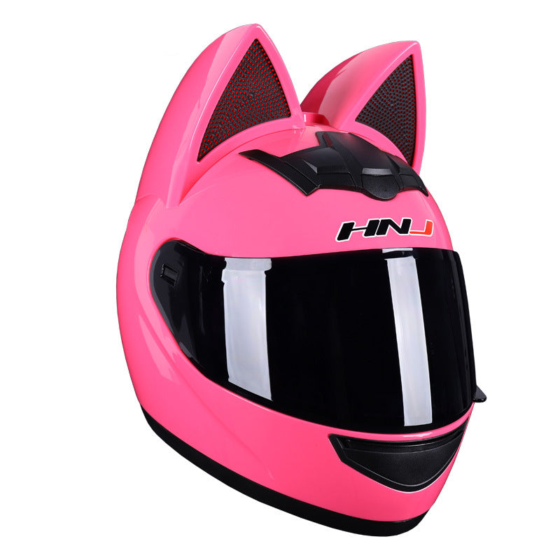 Casque de moto oreilles de chat pour femmes