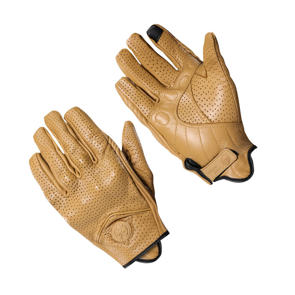 Gants de moto en cuir à manchette courte