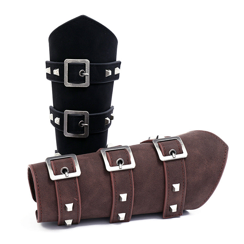 Motorcycle Rider Leather Arm Guard