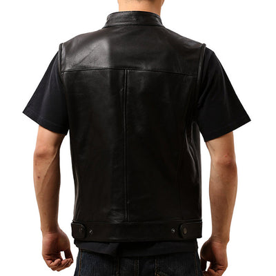 SOA Motorcycle Biker Club Genuine Leather Vest