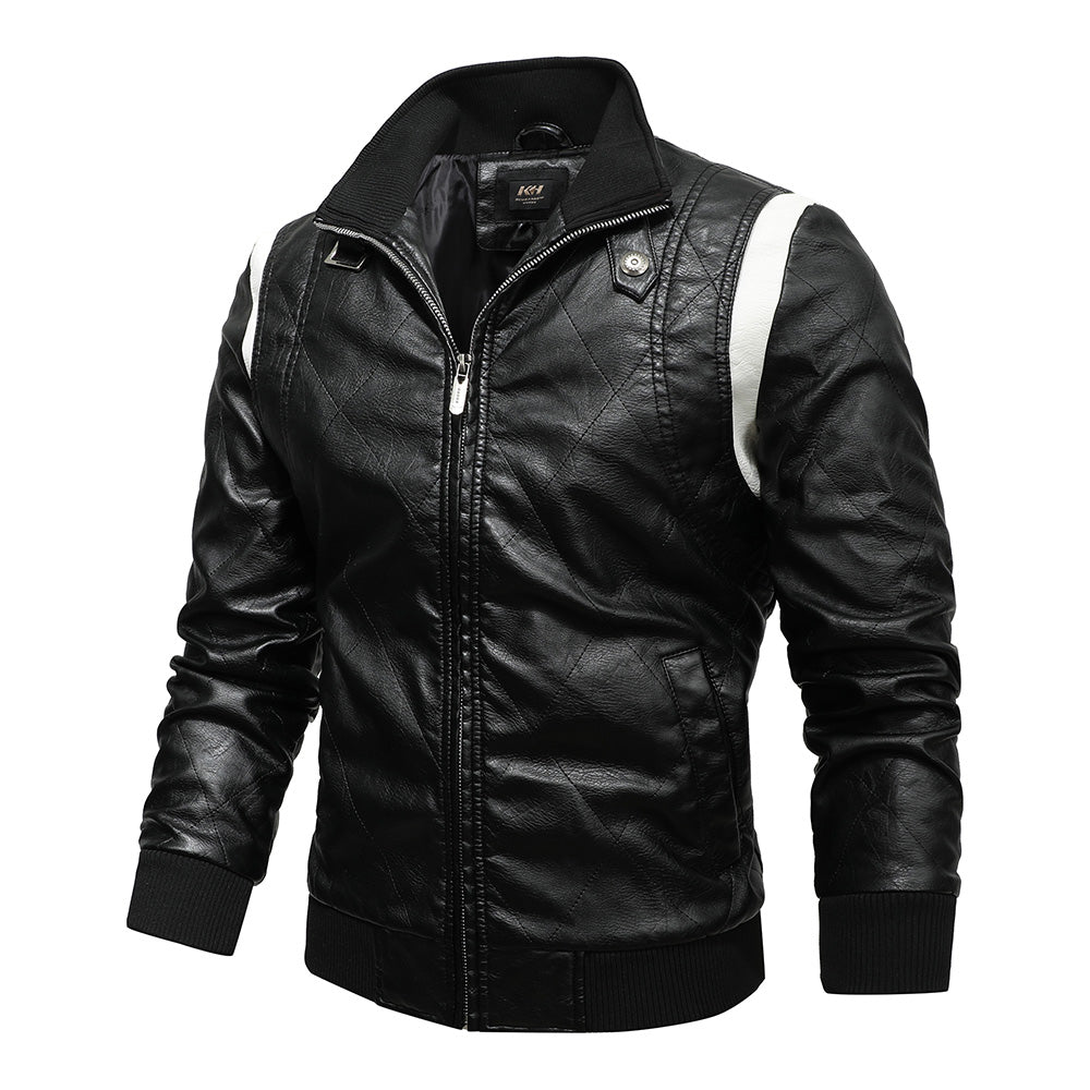 Biker Racing Jacket with Detachable Hood Warm Jacket