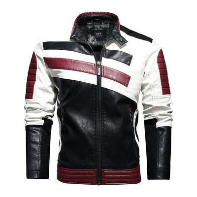 Sporty Leather Jacket Motorcycle Speed Racing Jacket