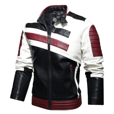 Sporty Leather Jacket Motorcycle Speed Racing Jacket