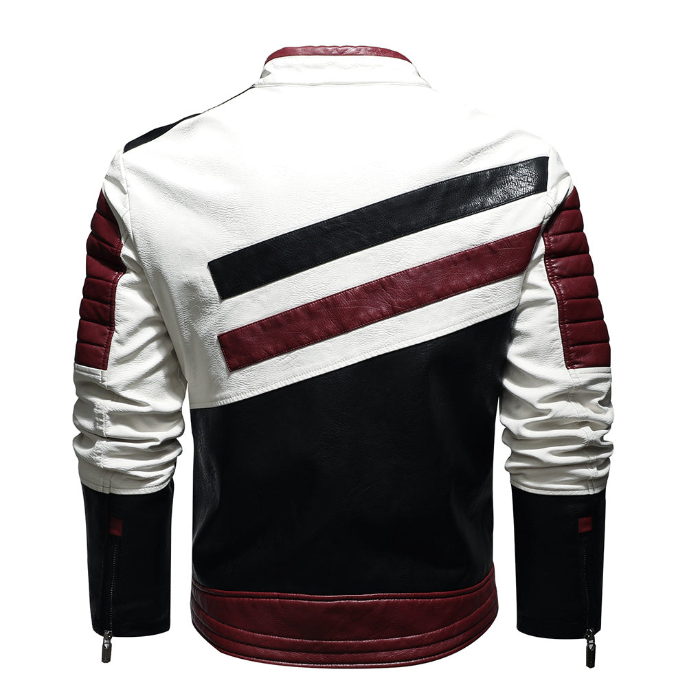 Sporty Leather Jacket Motorcycle Speed Racing Jacket