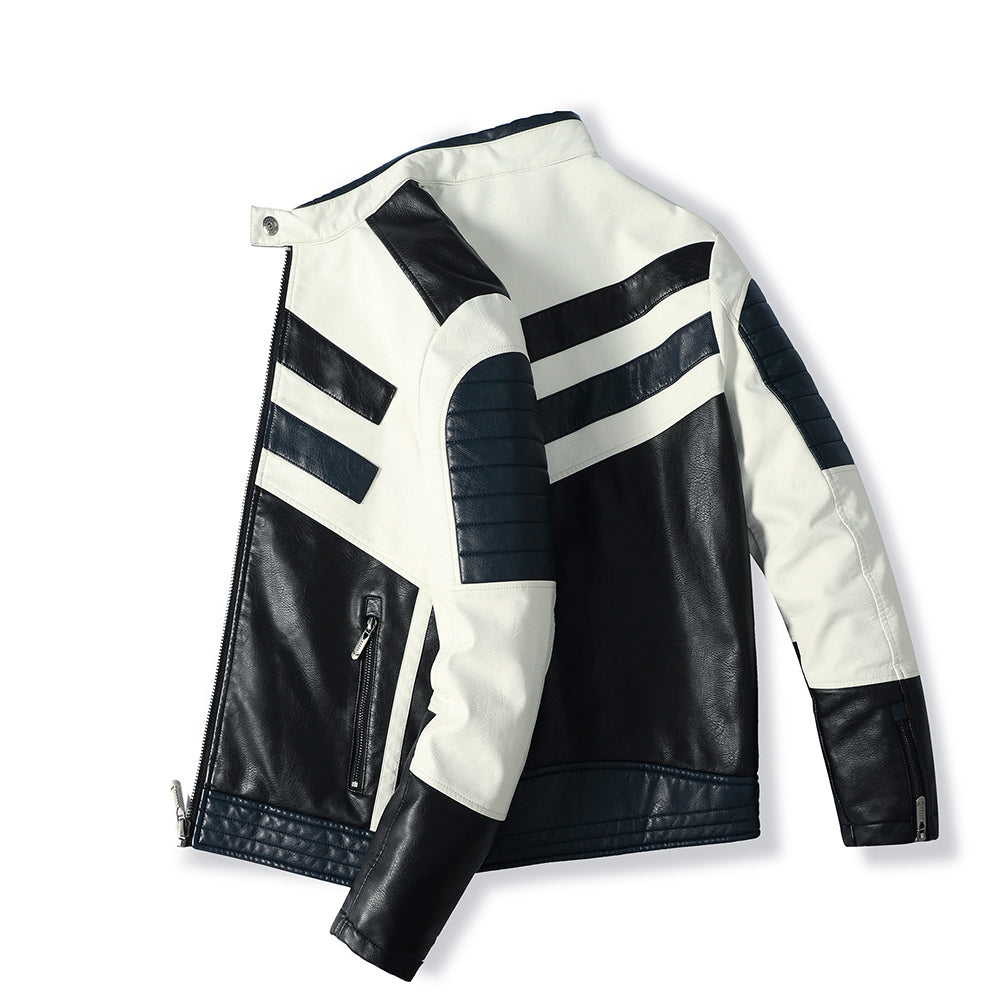 Sporty Leather Jacket Motorcycle Speed Racing Jacket