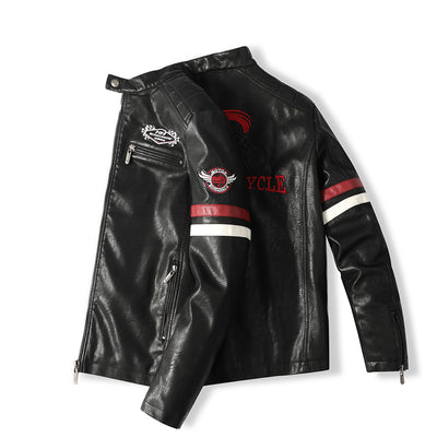 Veste en cuir de vitesse veste d'insigne de moto