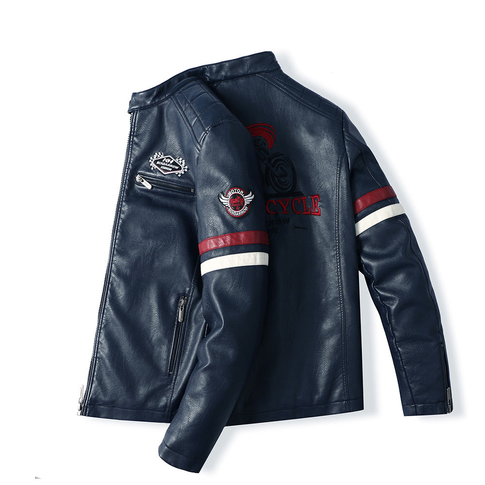 Veste en cuir de vitesse veste d'insigne de moto