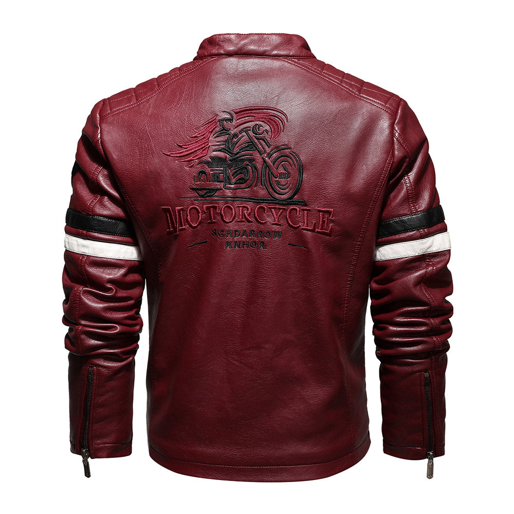 Veste en cuir de vitesse veste d'insigne de moto