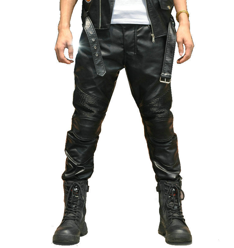 Motorcycle Leather Pants With Protection Gear