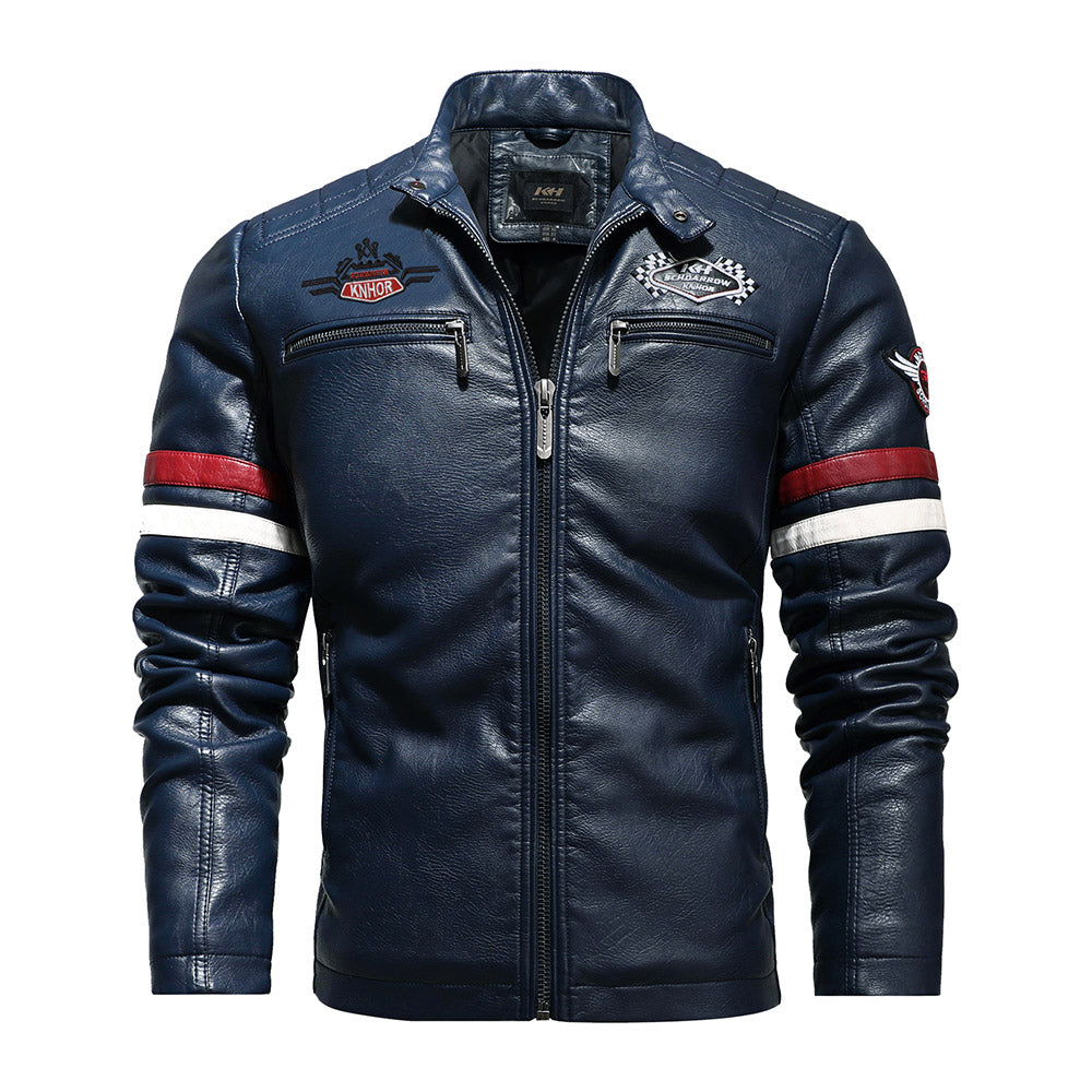 Veste en cuir de vitesse veste d'insigne de moto