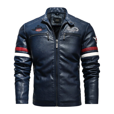 Speed Leather Jacket Motorcycle Badge Jacket