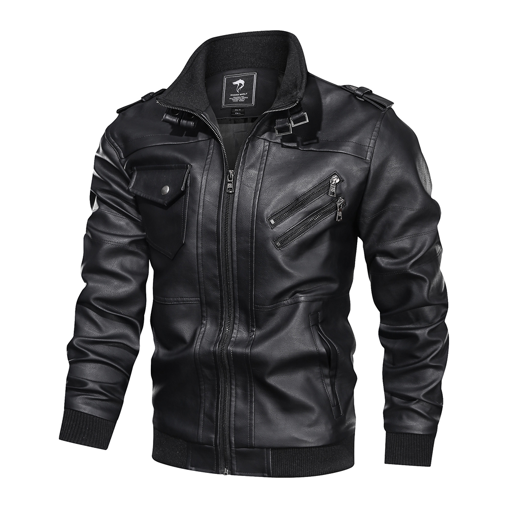 Biker Forward Veste de moto en cuir pour homme 