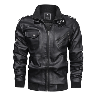 Biker Forward Veste de moto en cuir pour homme 