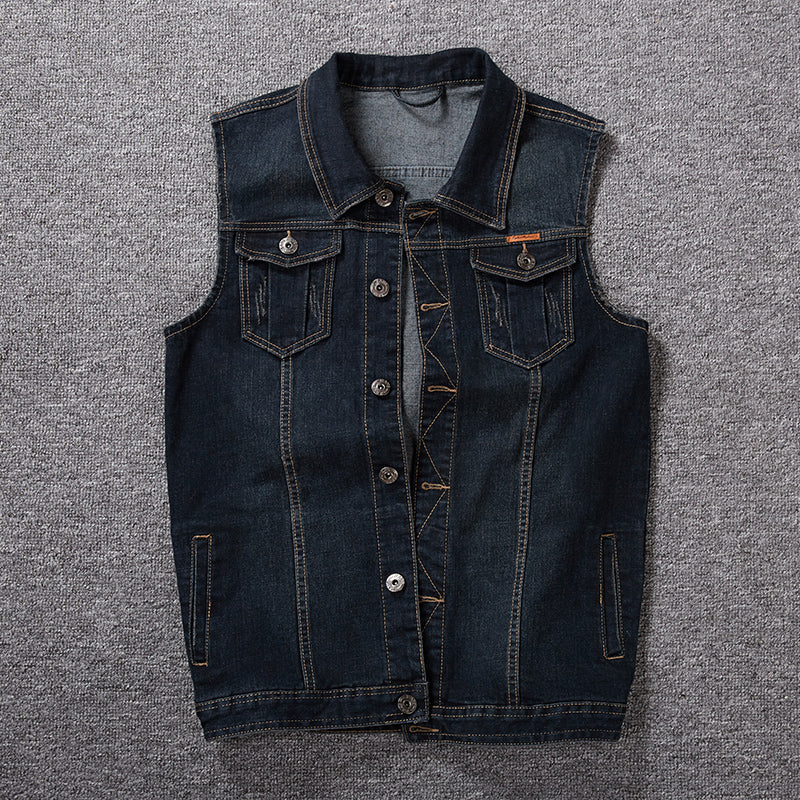 Gilet en jean grande taille pour hommes 经常缺货 下架