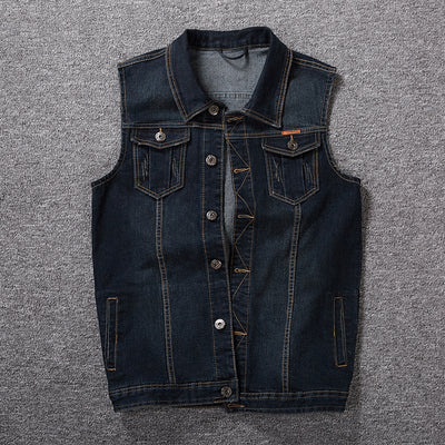 Gilet en jean grande taille pour hommes 经常缺货 下架