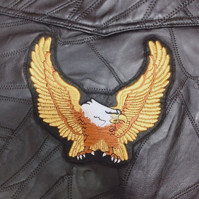 Gilet en cuir Golden Hawk Ride Free