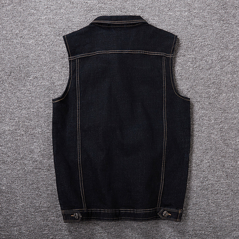Gilet en jean grande taille pour hommes 经常缺货 下架