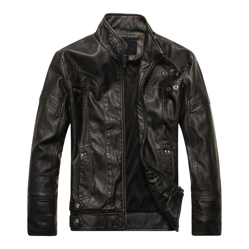 Biker Forward Leather Chopper Jacket