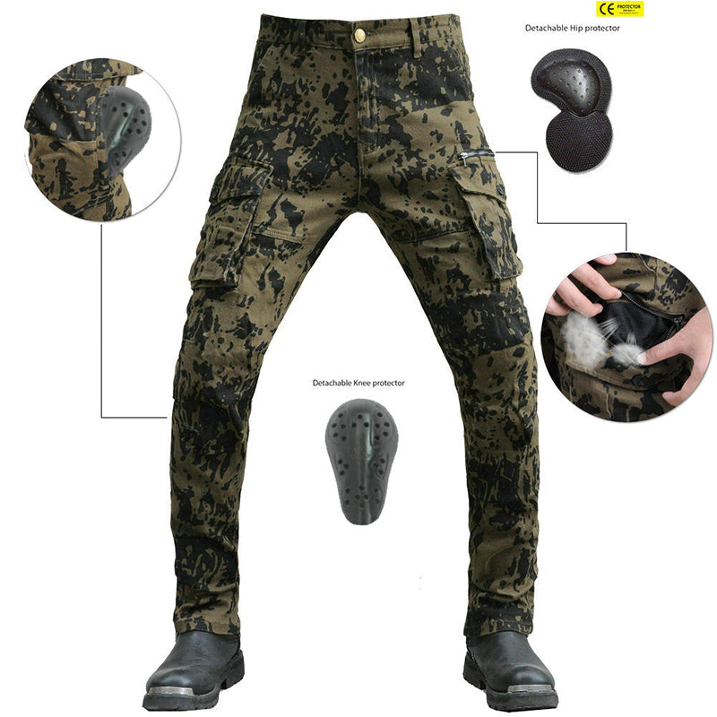 Force 11 Women Motorcycle Pants with Armor Fit All Seasons