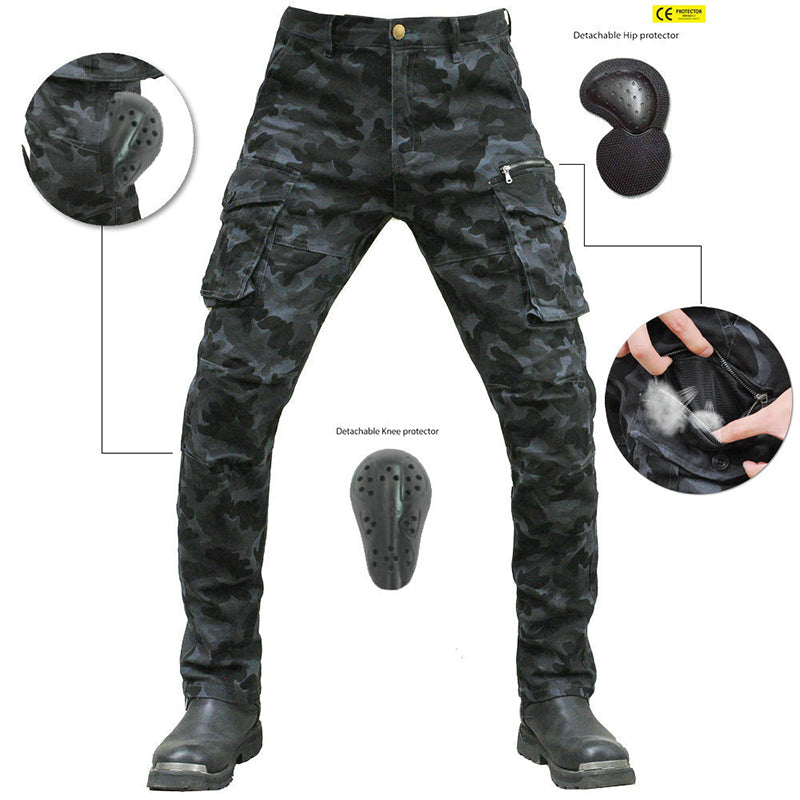 Force 11 Men's Motorcycle Pants with Armor Fit All Seasons