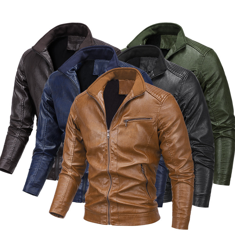 Veste de moto coupe slim pour hommes