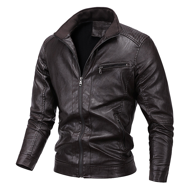 Veste de moto coupe slim pour hommes